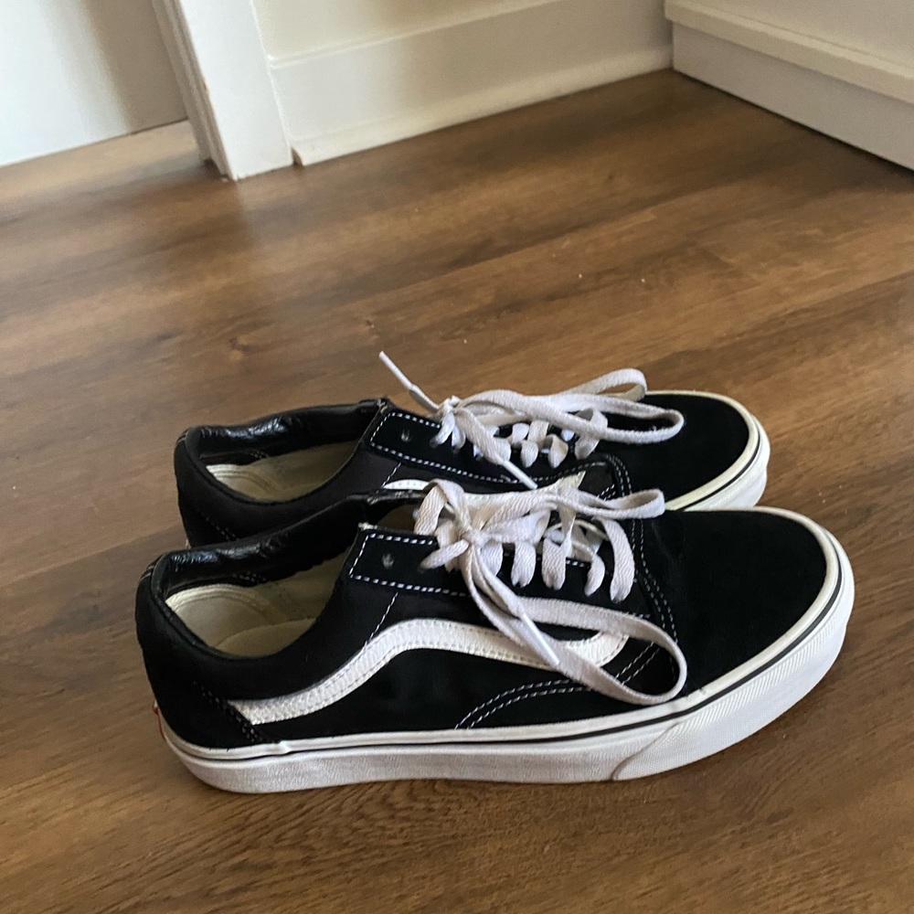 Black and white vans
